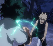 midoriya and bakugo fight